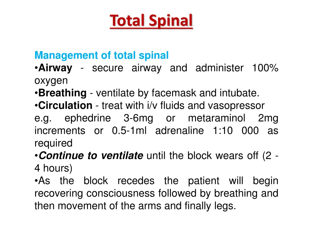 total spinal