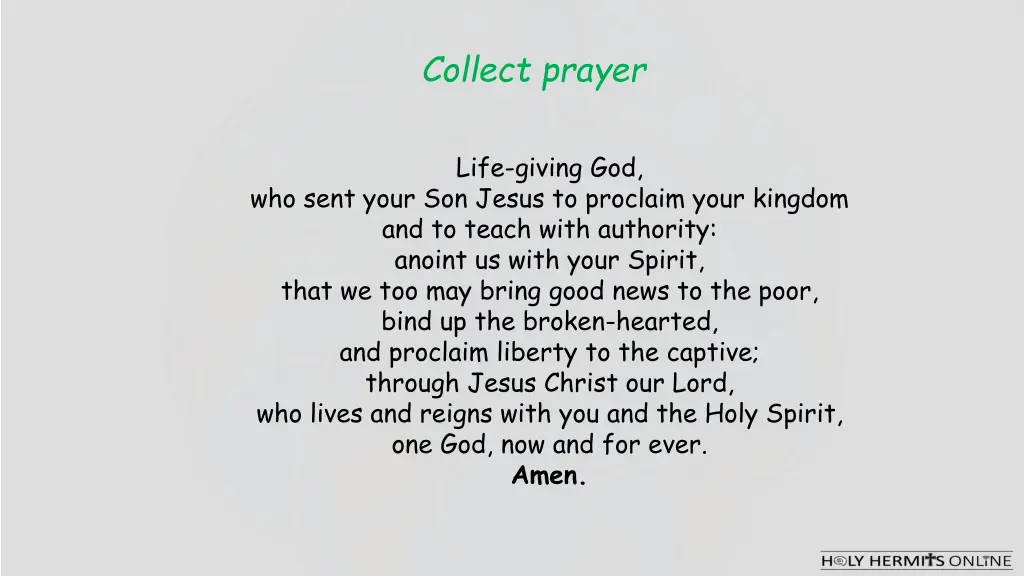 collect prayer