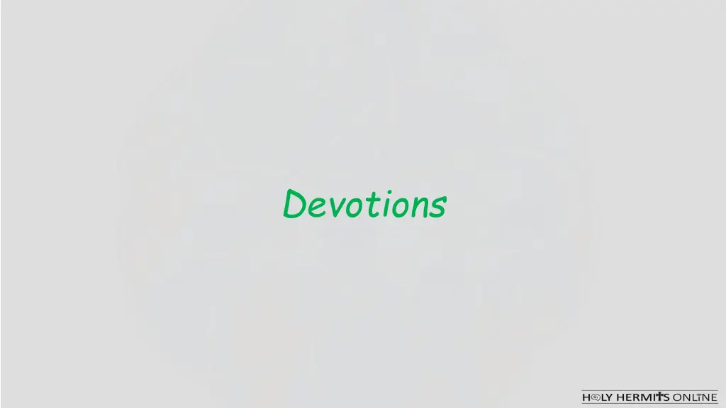 devotions