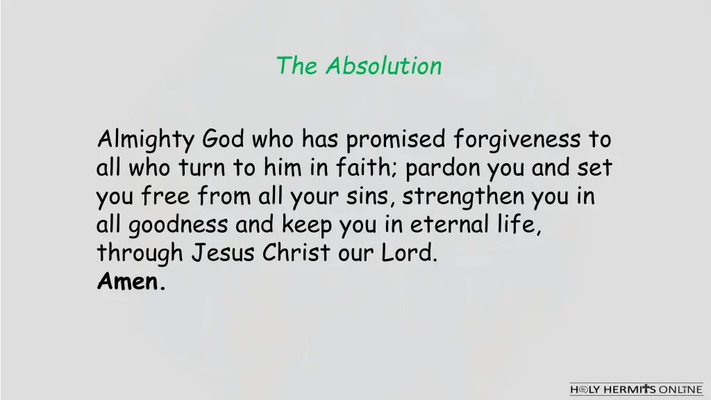 the absolution