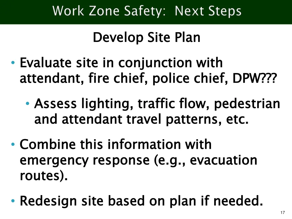 develop site plan