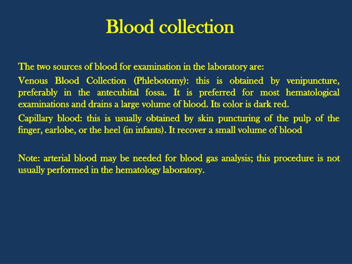 blood collection blood collection