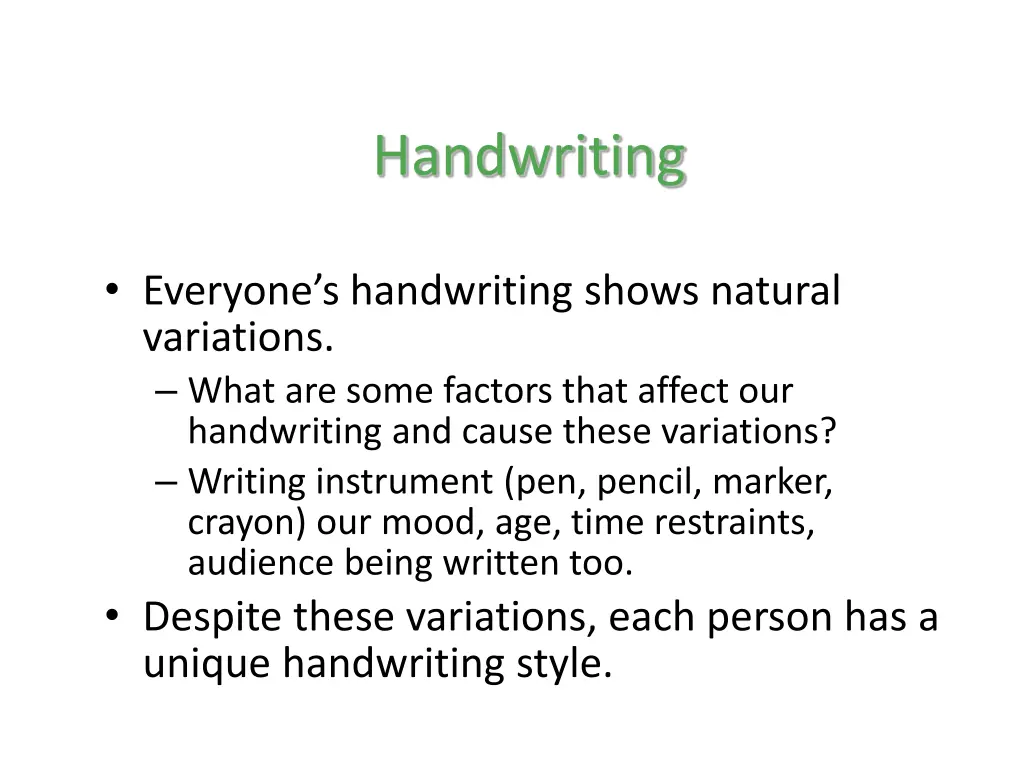 handwriting