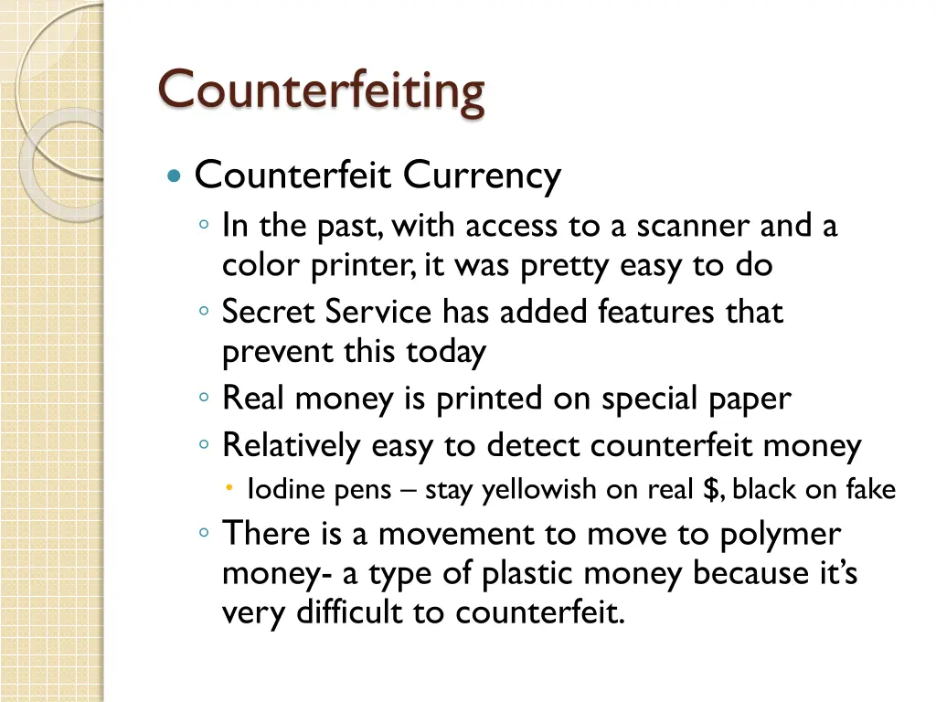 counterfeiting 1