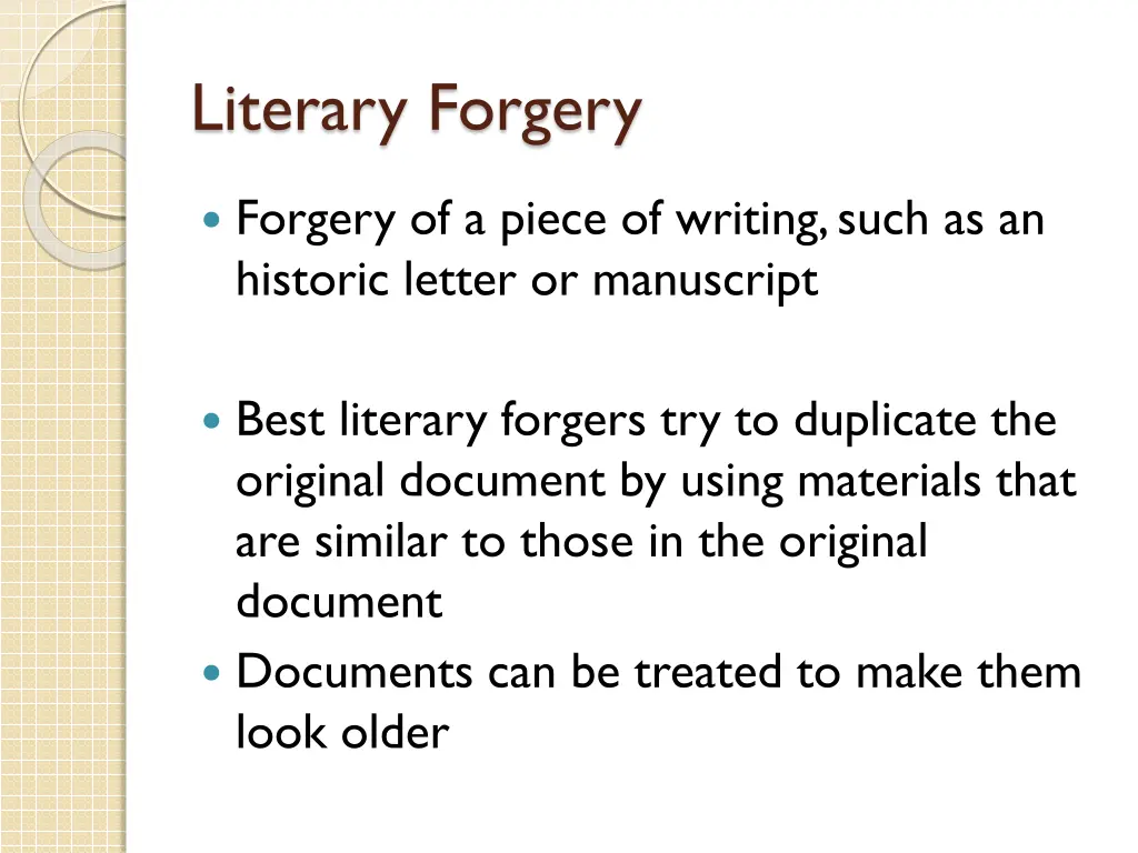 literary forgery