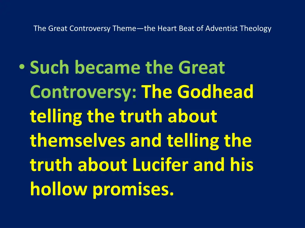 the great controversy theme the heart beat 24