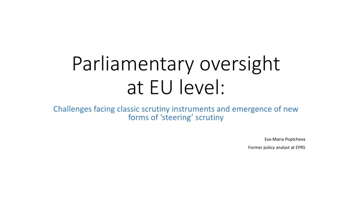 parliamentary oversight at eu level