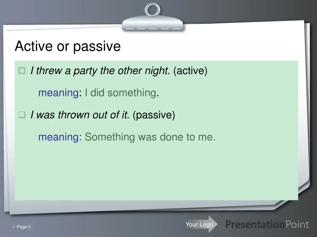 active or passive