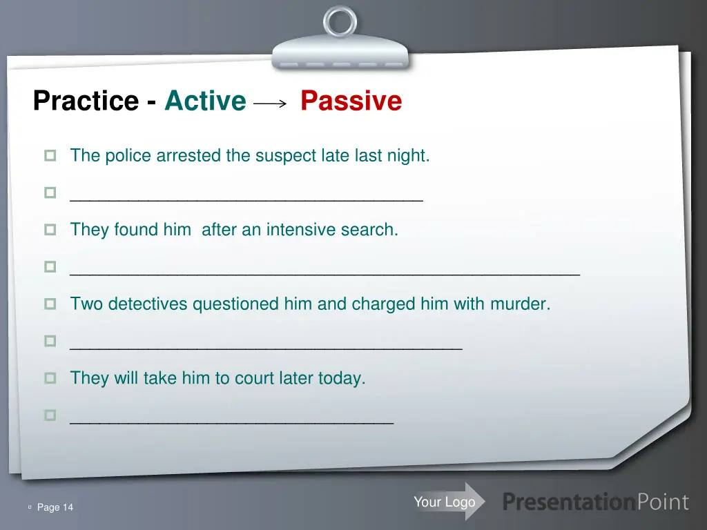 practice active passive