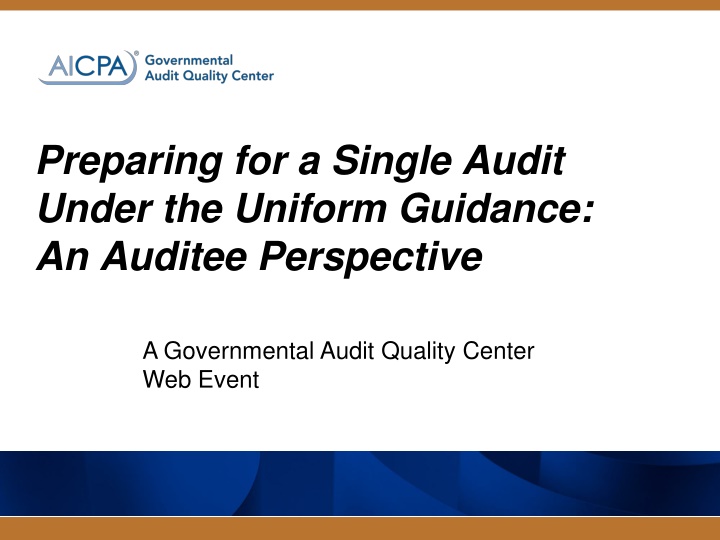 preparing for a single audit under the uniform