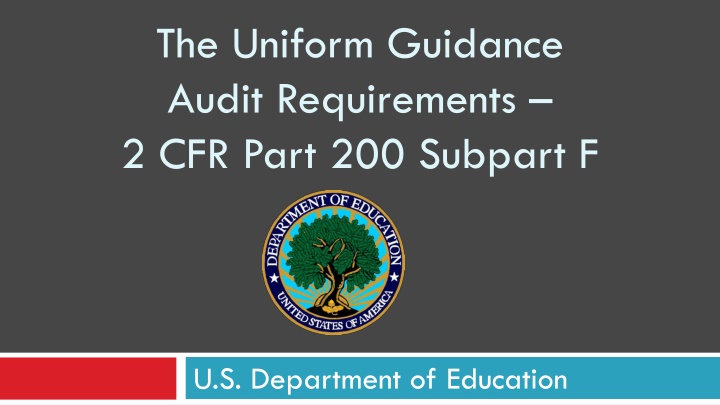 the uniform guidance audit requirements