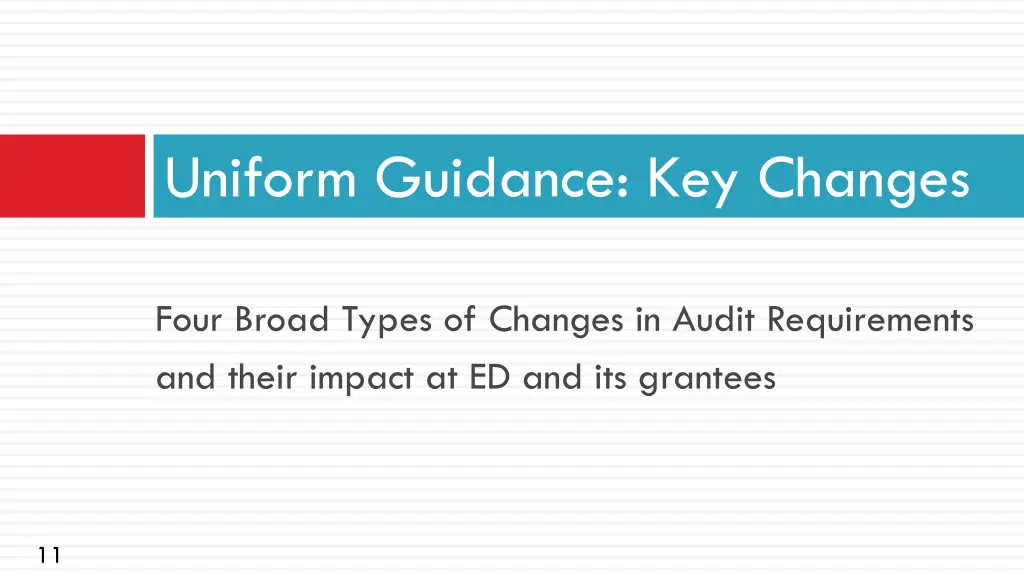 uniform guidance key changes