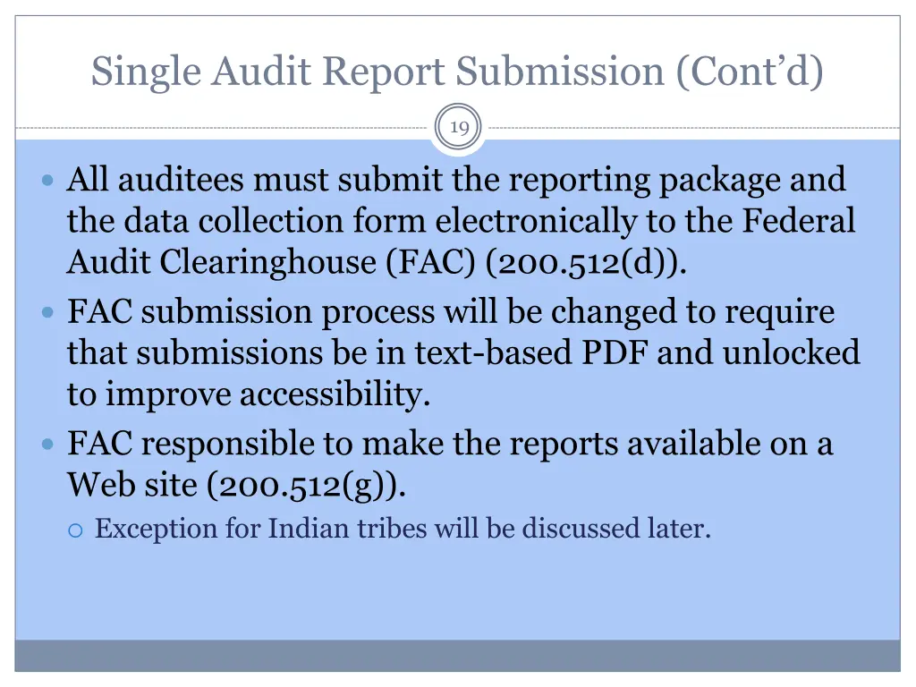 single audit report submission cont d