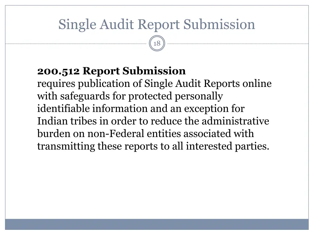 single audit report submission