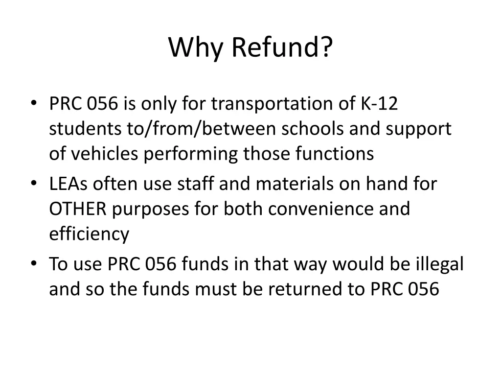 why refund