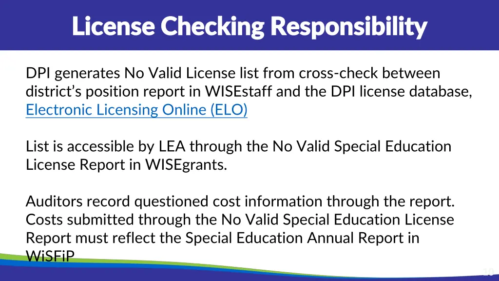 license checking responsibility license checking