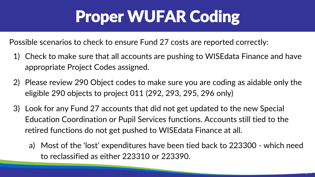 proper wufar coding proper wufar coding