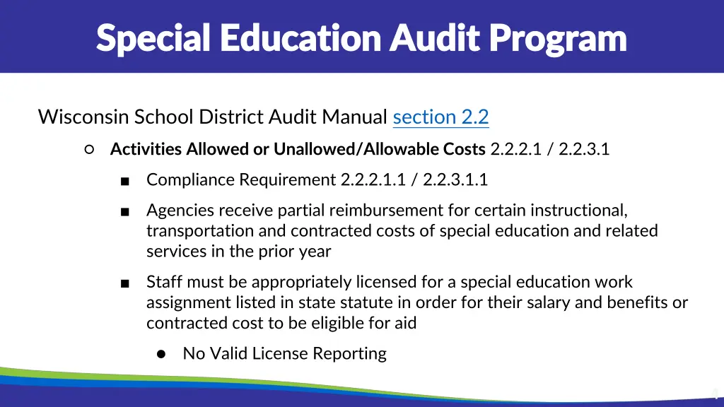 special education audit program special education