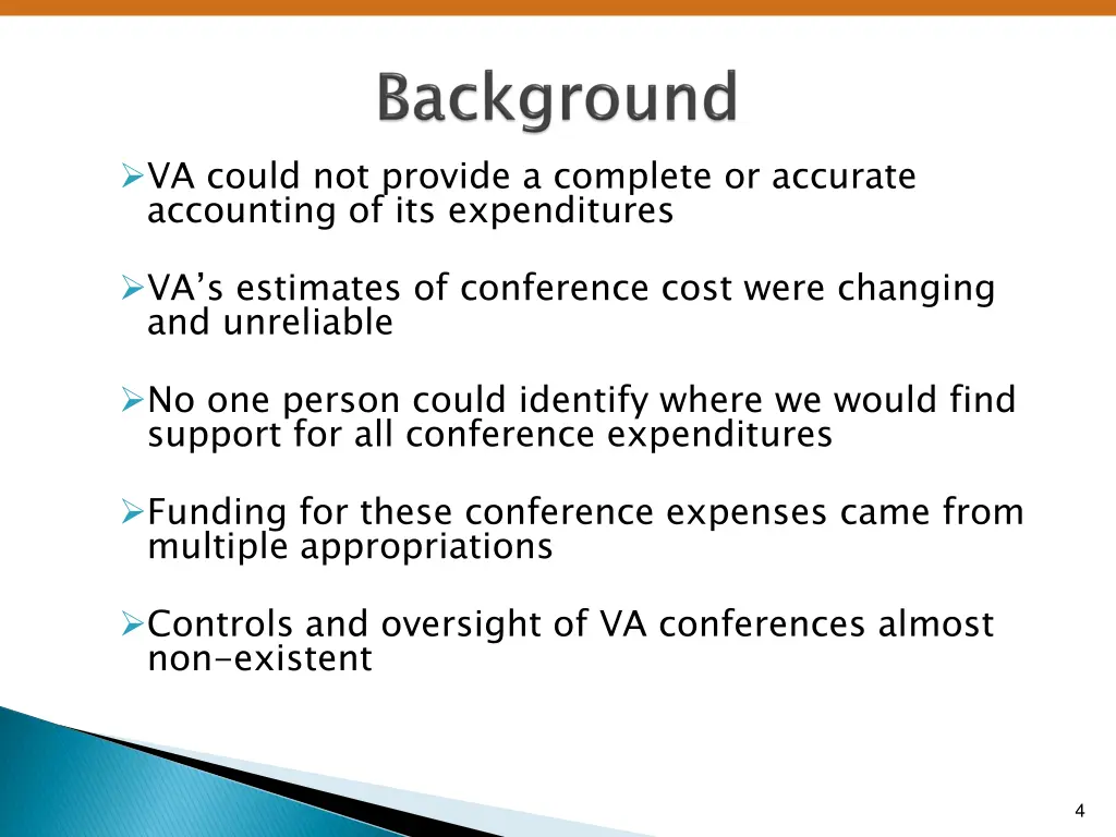 va could not provide a complete or accurate