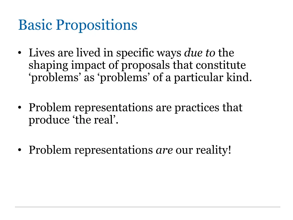 basic propositions