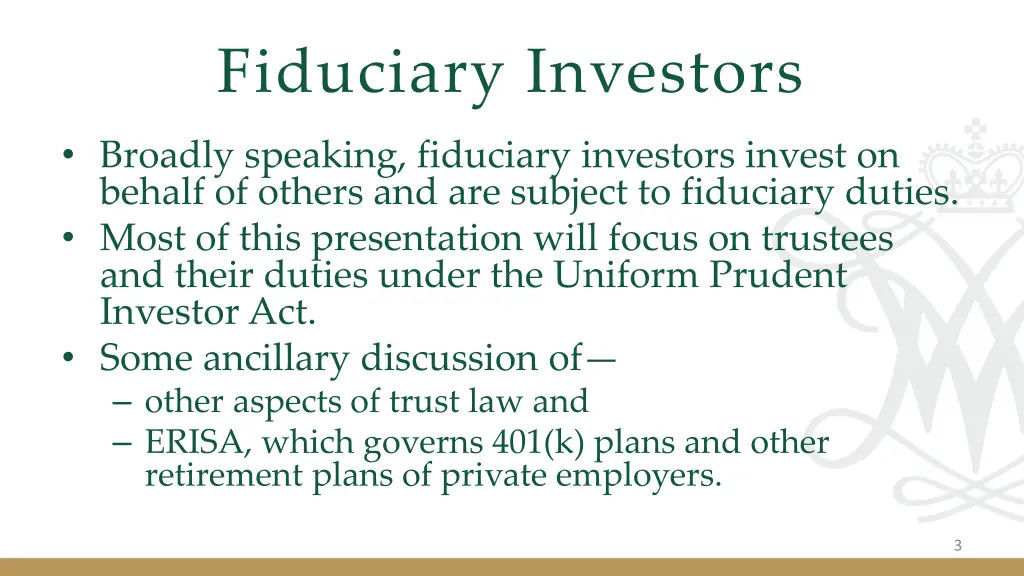 fiduciary investors