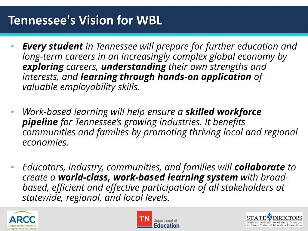 tennessee s vision for wbl