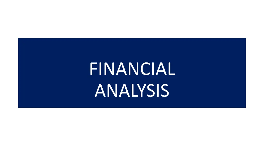 financial analysis