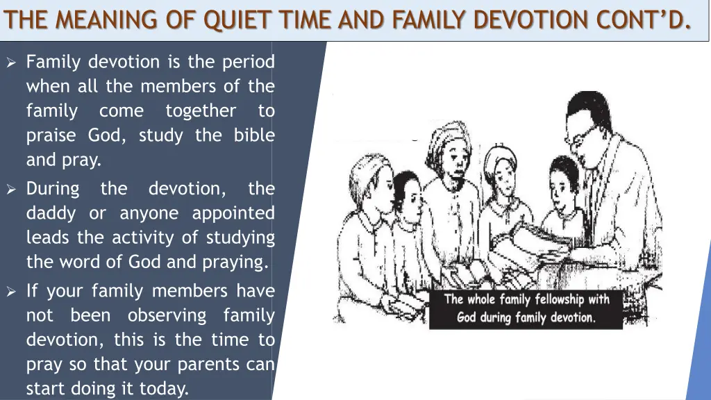 the meaning of quiet time and family devotion 1