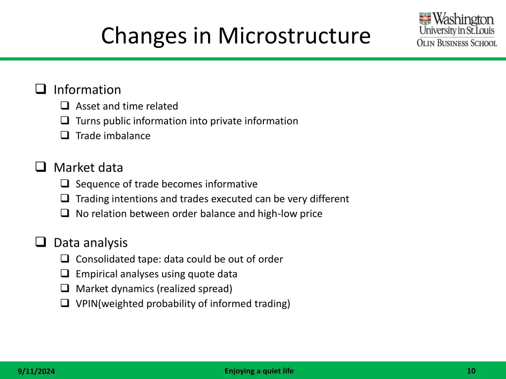 changes in microstructure