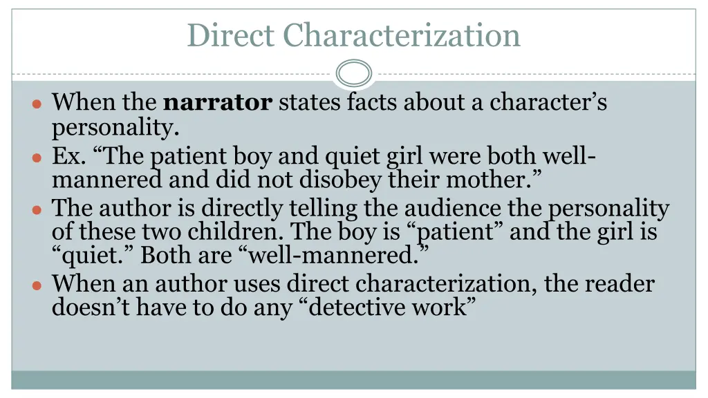 direct characterization