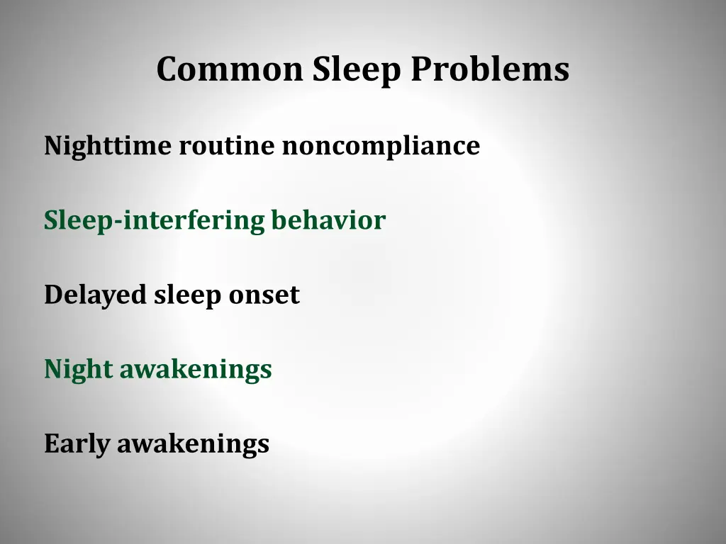 common sleep problems