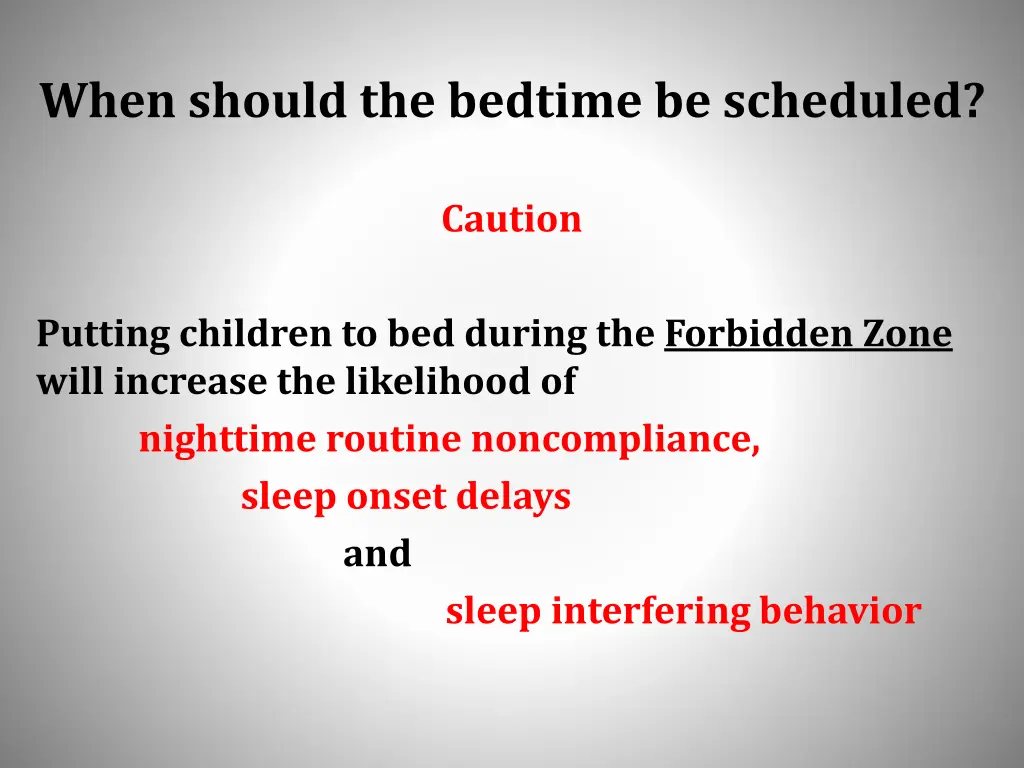 when should the bedtime be scheduled 2