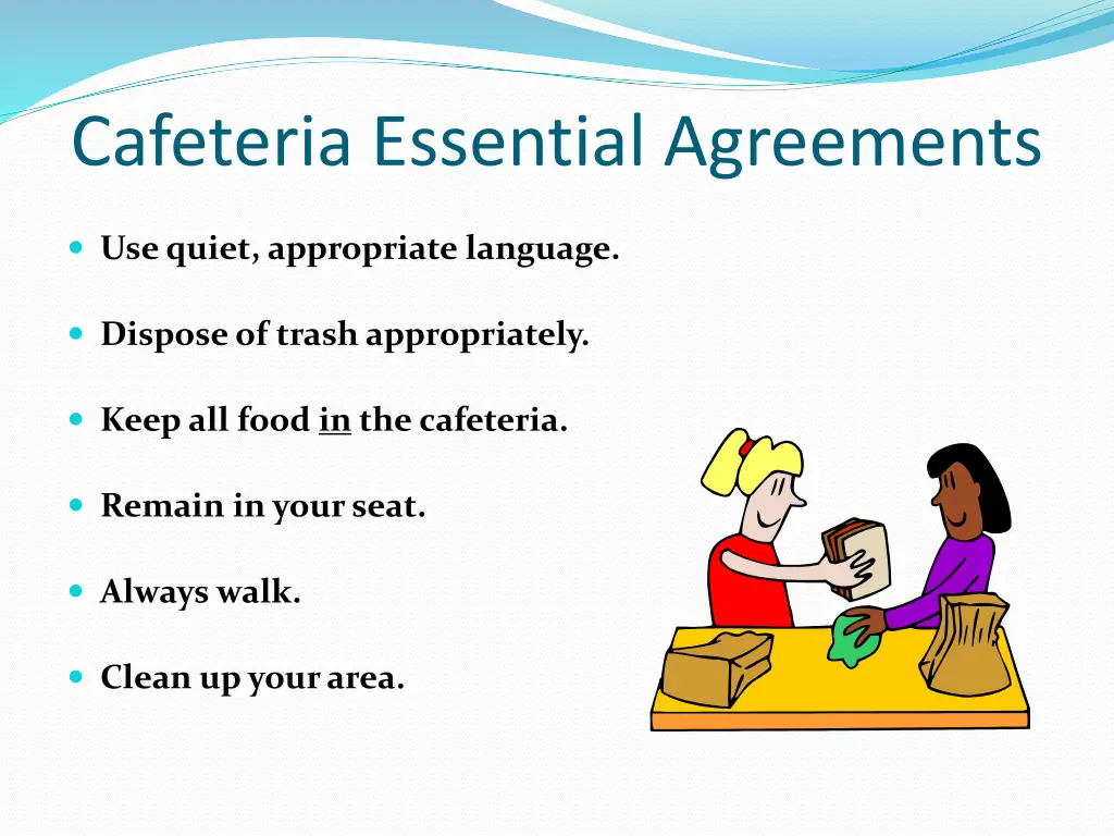 cafeteria essential agreements