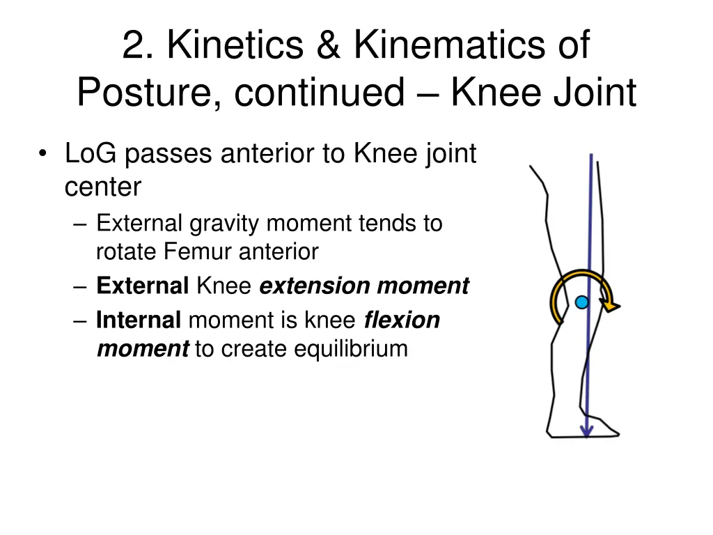 2 kinetics kinematics of posture continued knee