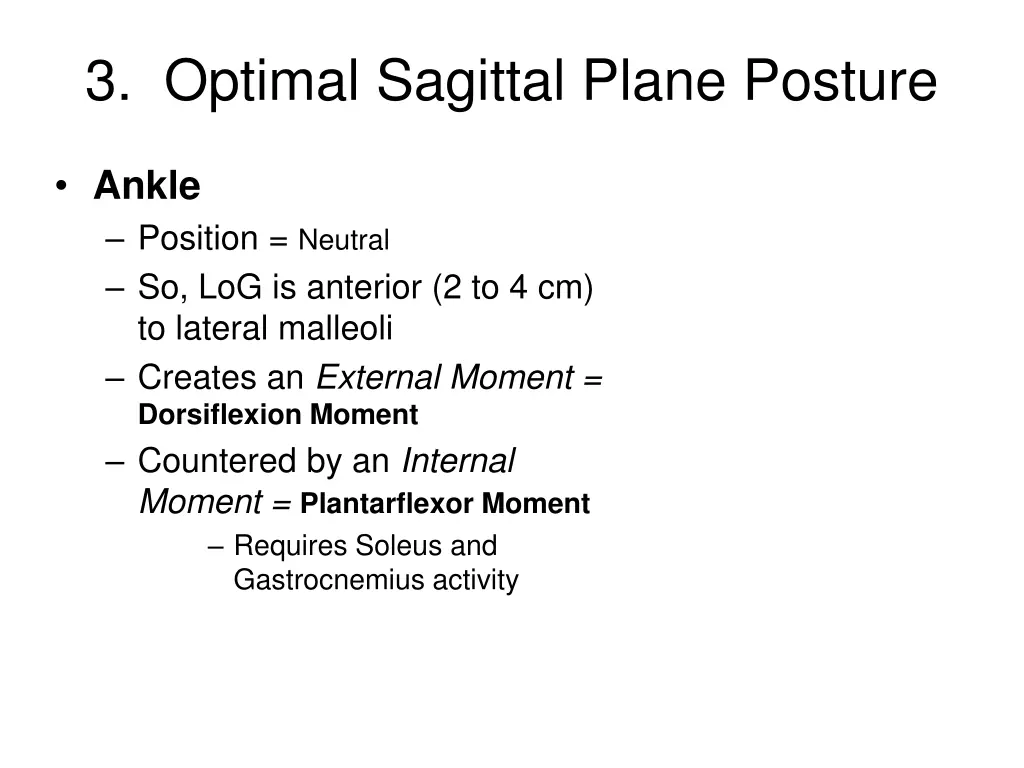 3 optimal sagittal plane posture