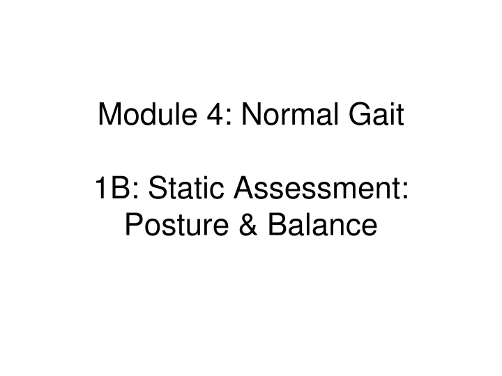 module 4 normal gait