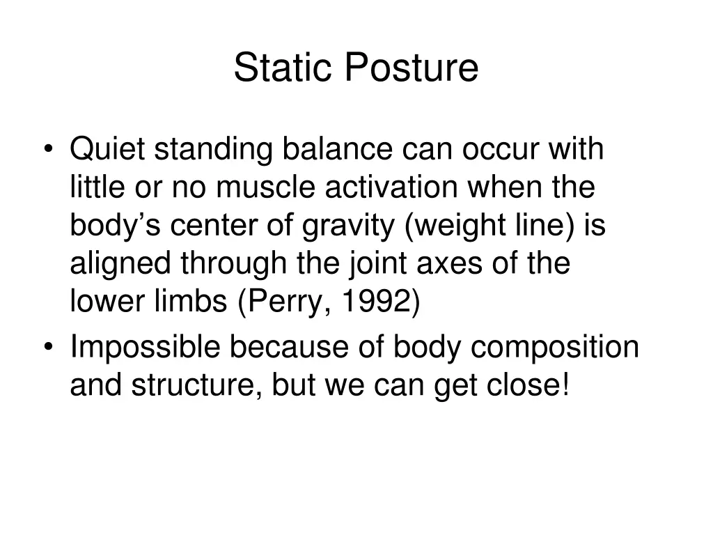 static posture