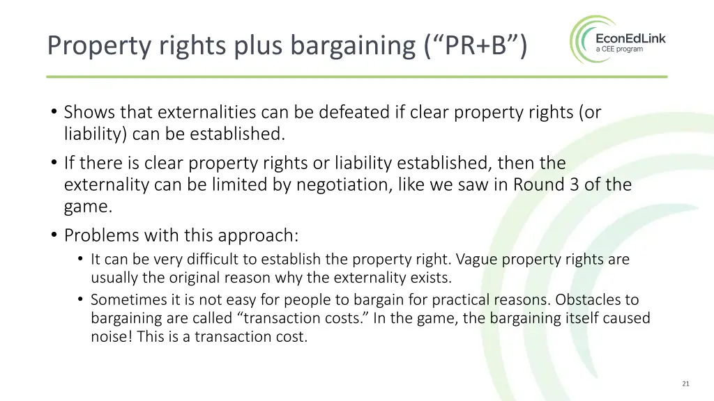 property rights plus bargaining pr b