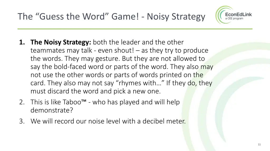 the guess the word game noisy strategy