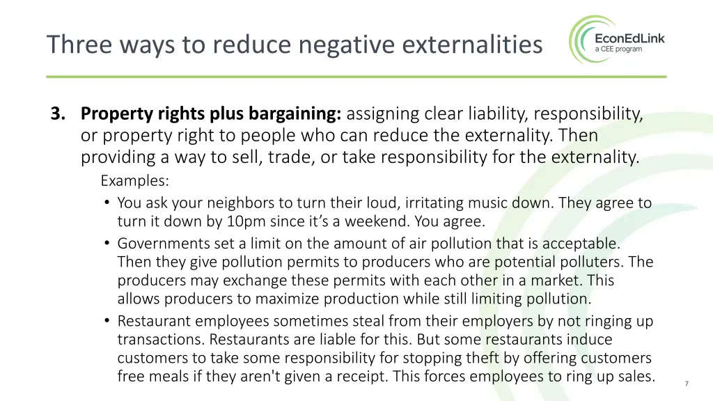 three ways to reduce negative externalities 2