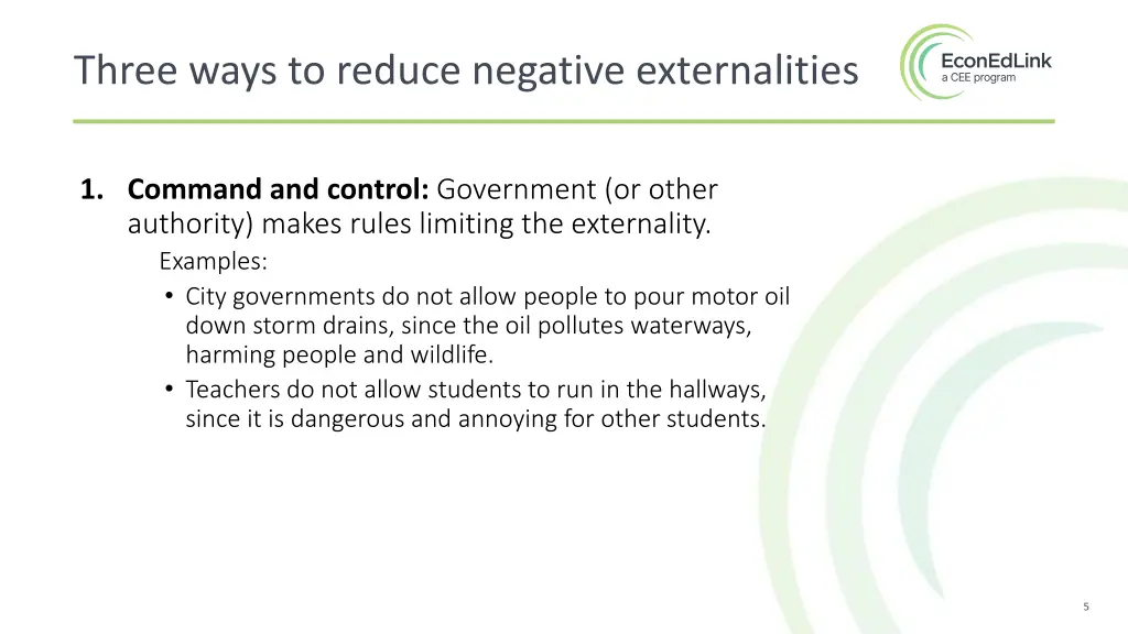 three ways to reduce negative externalities