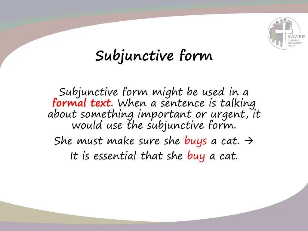 subjunctive form