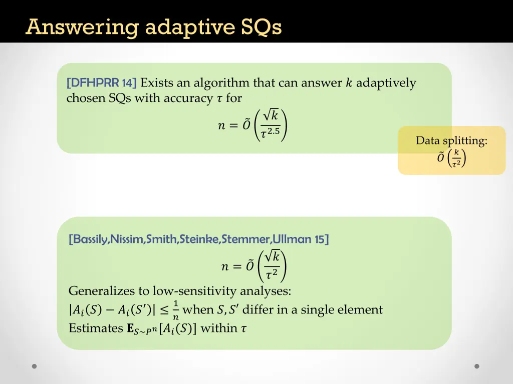 answering adaptive sqs