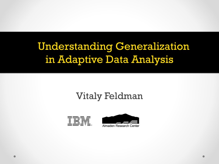 understanding generalization in adaptive data