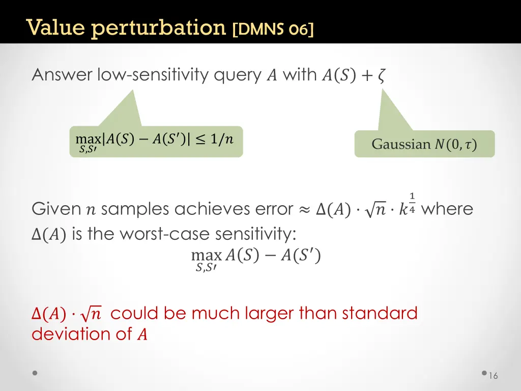 value perturbation dmns 06