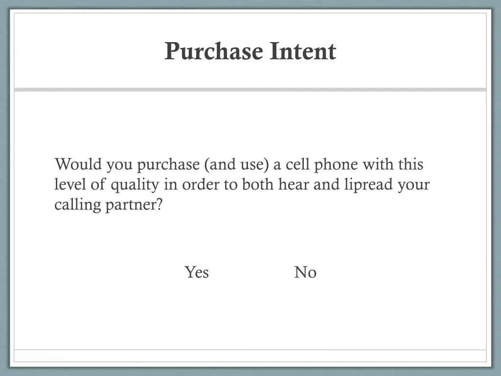 purchase intent