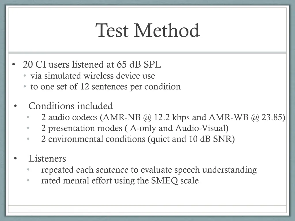 test method