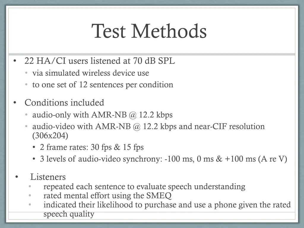 test methods 1