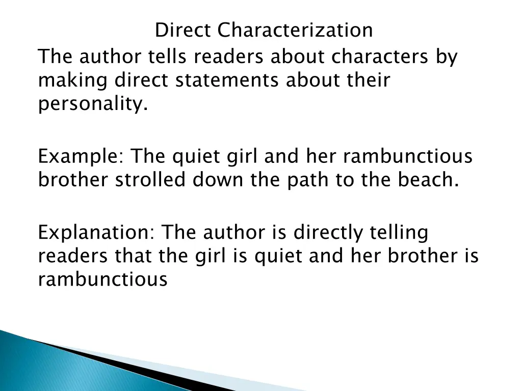 direct characterization