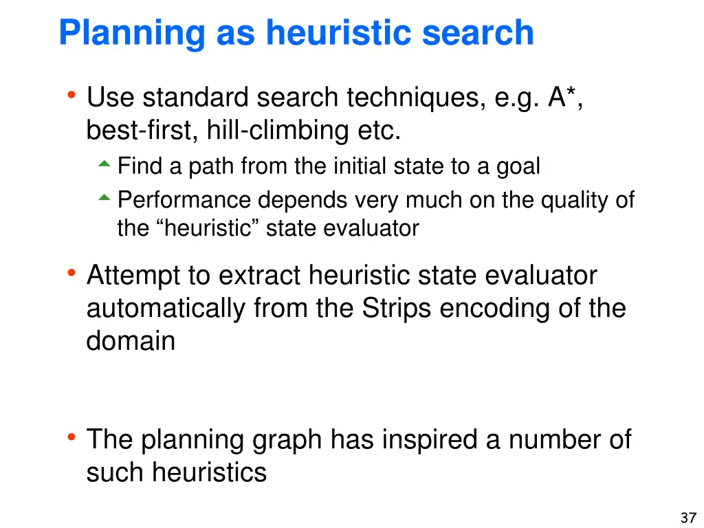 planning as heuristic search